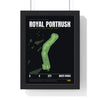 Royal Portrush 5th Hole print framed in a black frame, ready to hang
