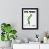 Royal Portrush 5th Hole White print framed on a living room wall