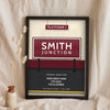 Personalised Railway Station Sign Print - Lifestyle - leaning in a frame with dried flowers