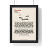 Personalised full song lyrics poster with dedication product mockup 3