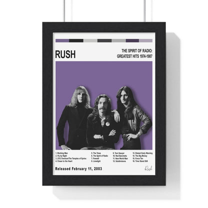 Rush Album Cover Poster - Poster Kingz - A5 (unframed) - Greatest Hits - White