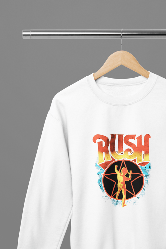 Rush T-Shirt/Sweatshirt - Poster Kingz - S - Design 1 Sweatshirt - White