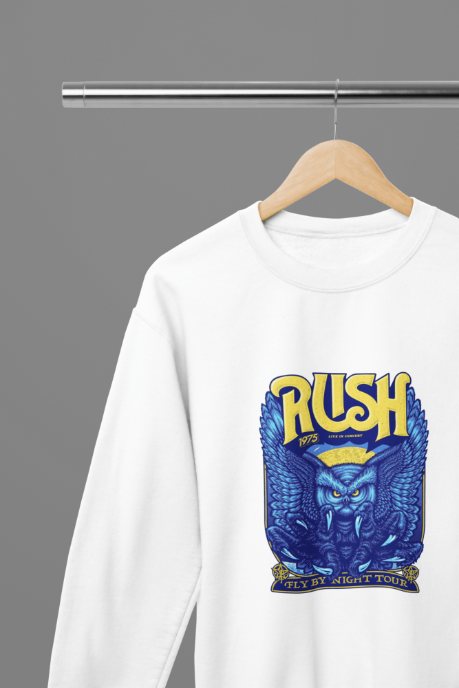 Rush T-Shirt/Sweatshirt - Poster Kingz - S - Design 2 Sweatshirt - White