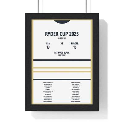 Ryder Cup 2025 Bethpage Black Print - Poster Kingz - A5 (unframed) - White - 