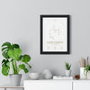 Framed Sagittarius Minimalist Astrology Chart poster back view