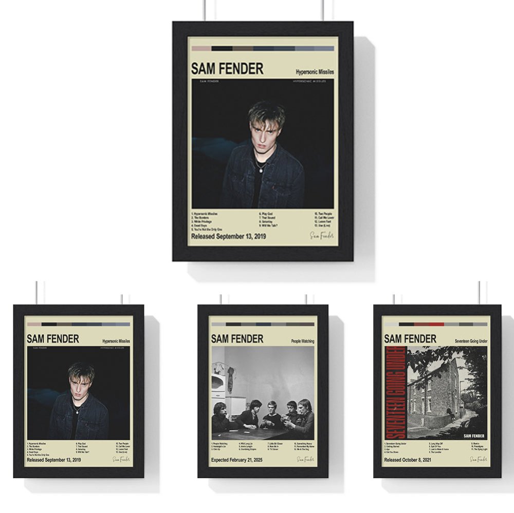 Sam Fender Album Cover Poster - Poster Kingz - A5 (unframed) - Vintage - Hypersonic Missiles