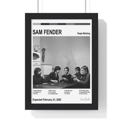 Sam Fender Album Cover Poster - Poster Kingz - A5 (unframed) - White - People Watching