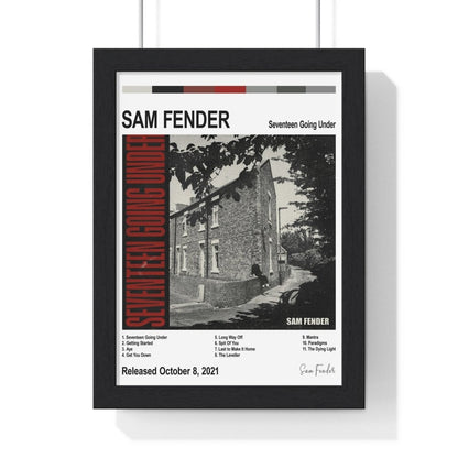 Sam Fender - Album Cover Poster - Poster Kingz - A5 (unframed) - White - Seventeen Going Under