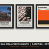 San Francisco Giants Fan Wall Set | Oracle Park Print, Stadium Map & Team Colours