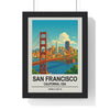 San Francisco Poster | Golden Gate Bridge California Wall Art - Poster Kingz - A5 (unframed) - 