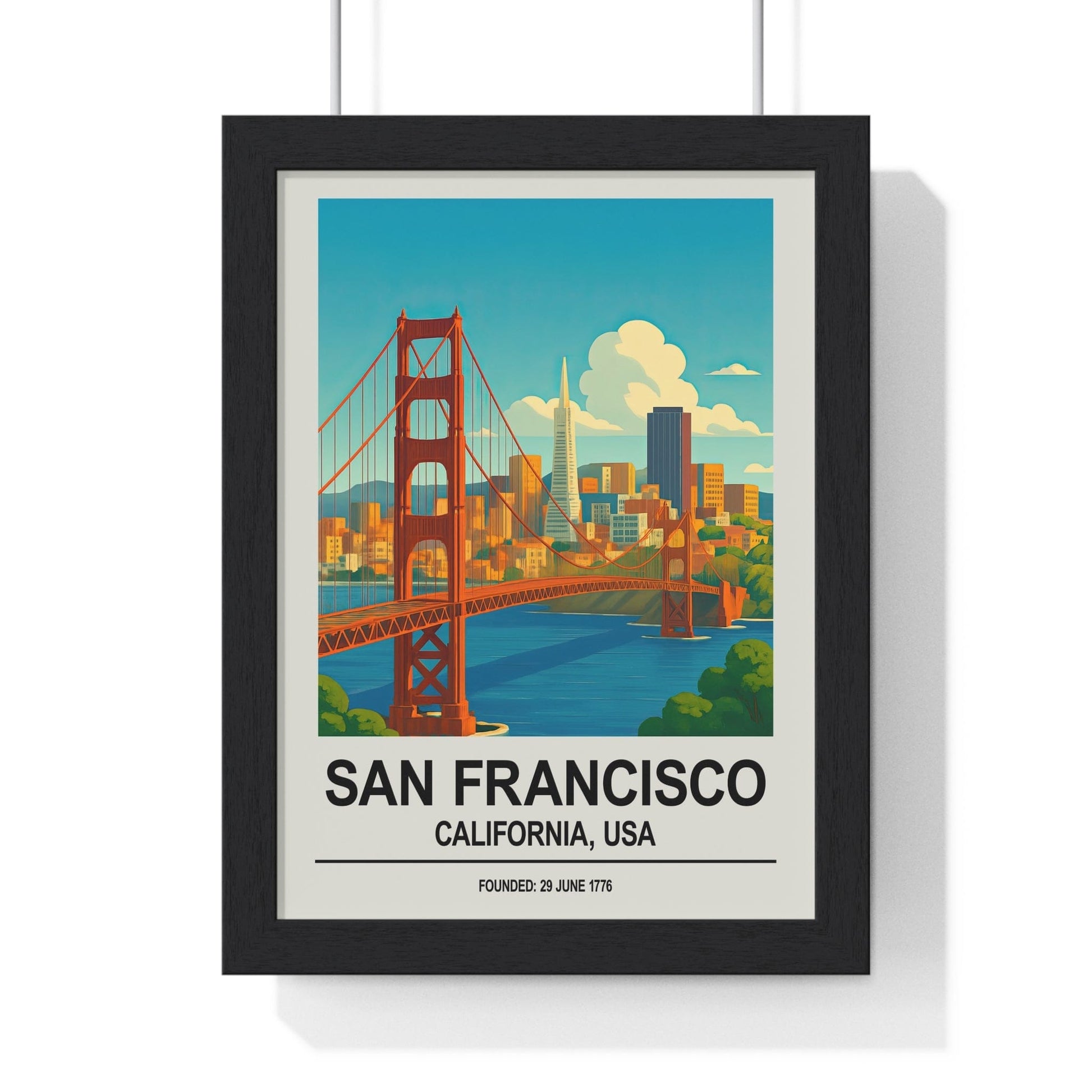 San Francisco Poster | Golden Gate Bridge California Wall Art - Poster Kingz - A5 (unframed) - 