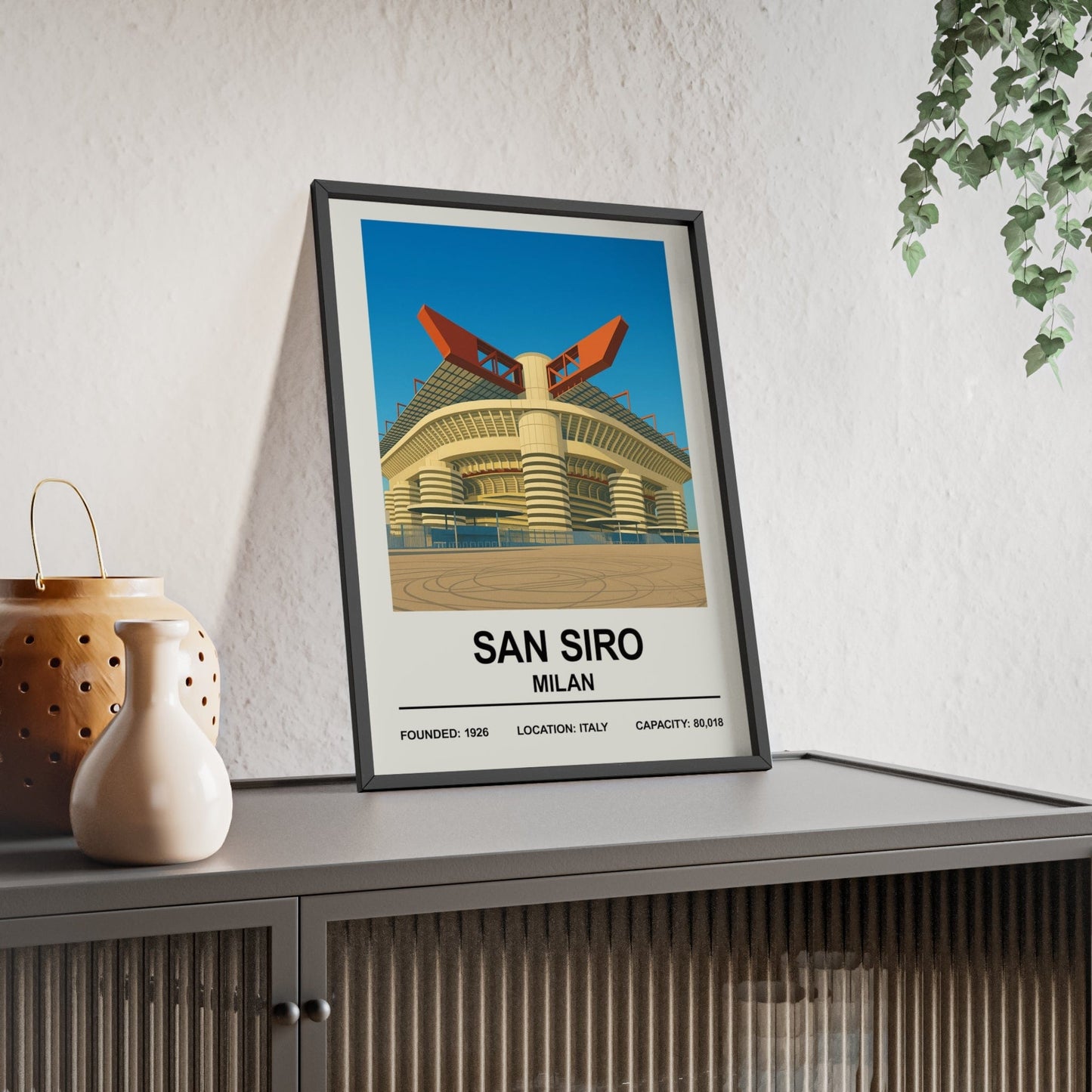 Framed San Siro Exterior Stadium poster