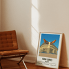 Framed San Siro Exterior Stadium poster