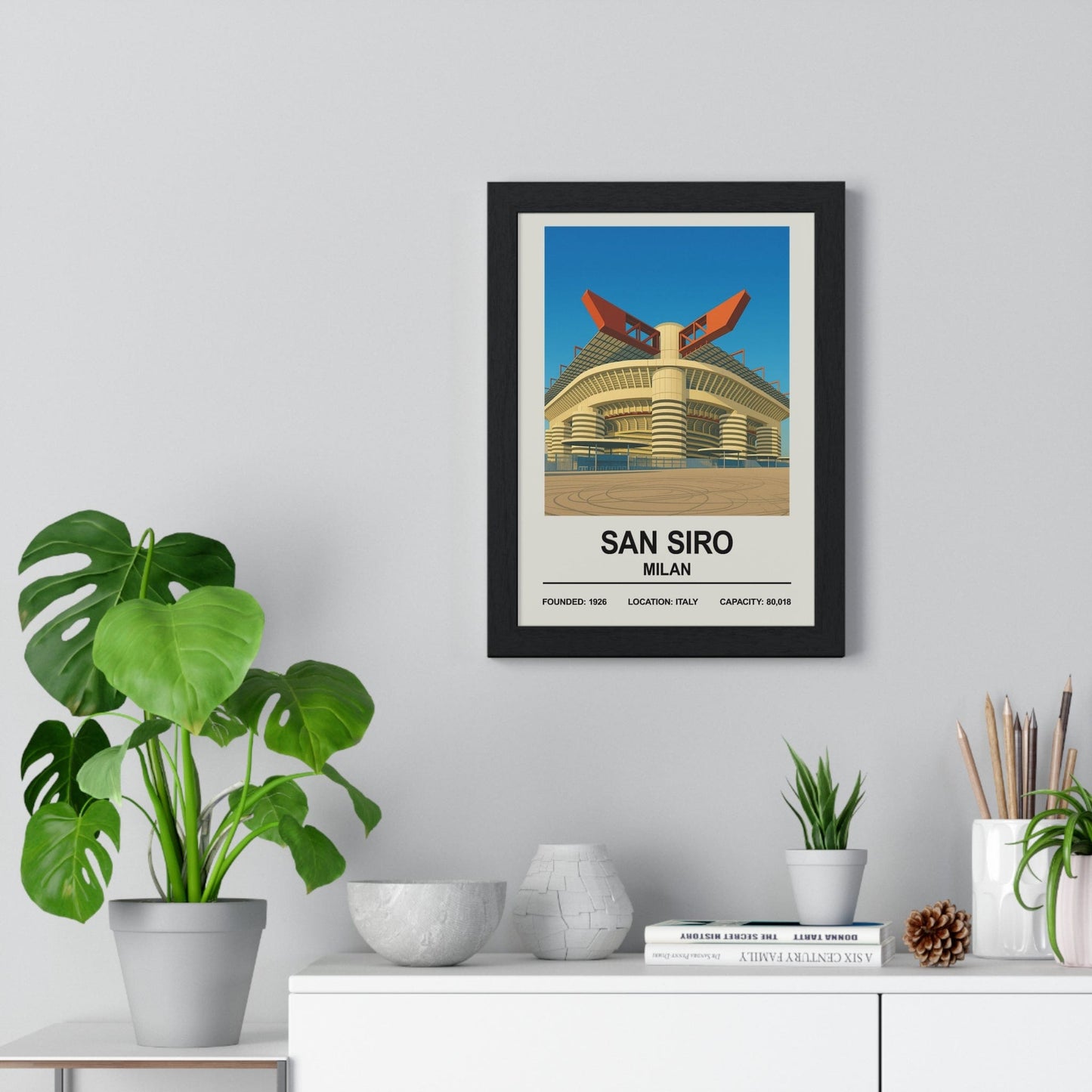 Framed San Siro Exterior Stadium poster