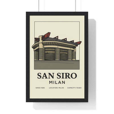 Framed San Siro Milan Stadium poster