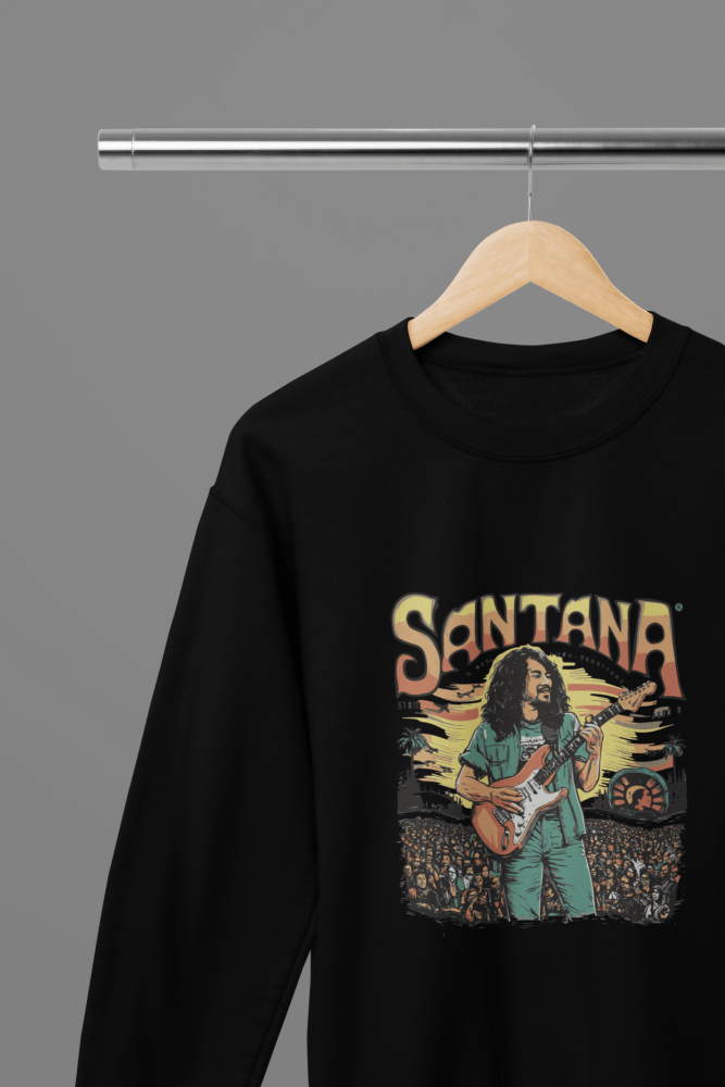 Santana T-Shirt/Sweatshirt - Poster Kingz - S - Design 1 Sweatshirt - Black