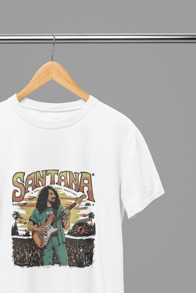 Santana T-Shirt/Sweatshirt - Poster Kingz - S - Design 1 T-Shirt - White