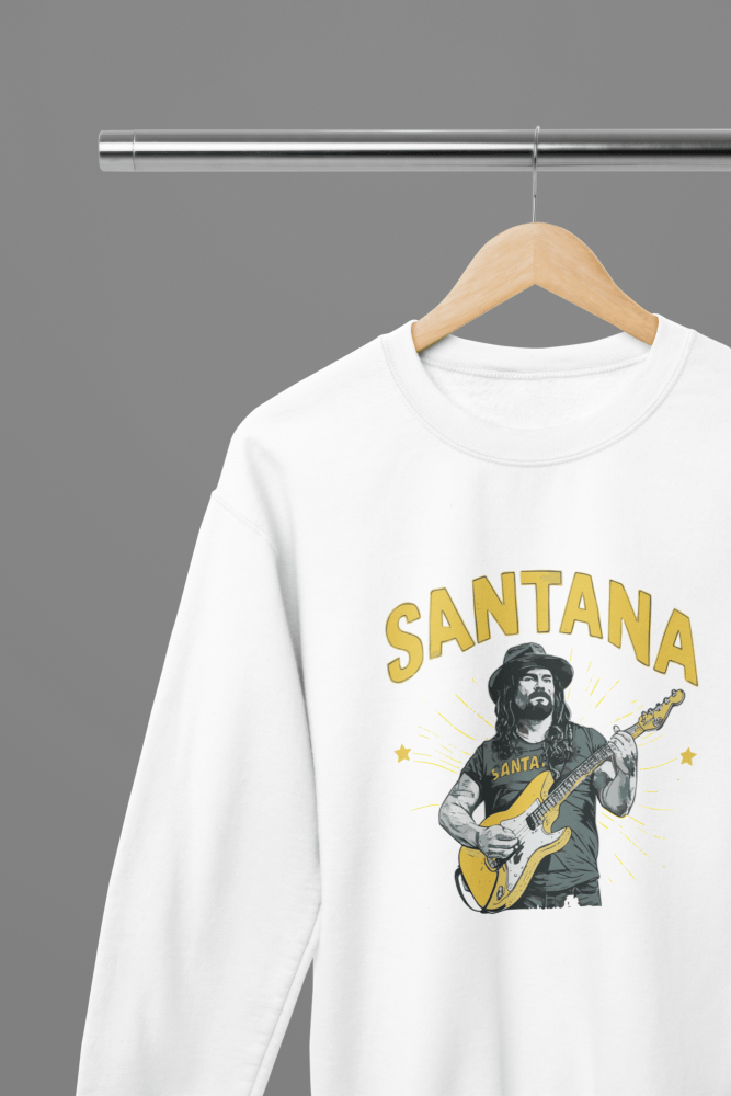 Santana T-Shirt/Sweatshirt - Poster Kingz - S - Design 2 Sweatshirt - White