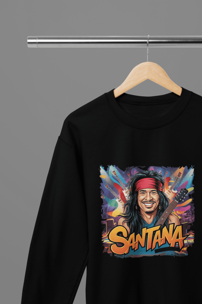 Santana T-Shirt/Sweatshirt - Poster Kingz - S - Design 3 Sweatshirt - Black