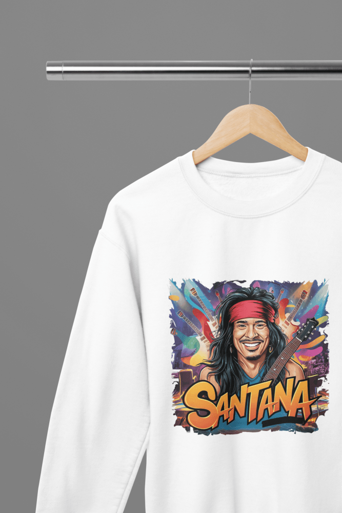 Santana T-Shirt/Sweatshirt - Poster Kingz - S - Design 3 Sweatshirt - White