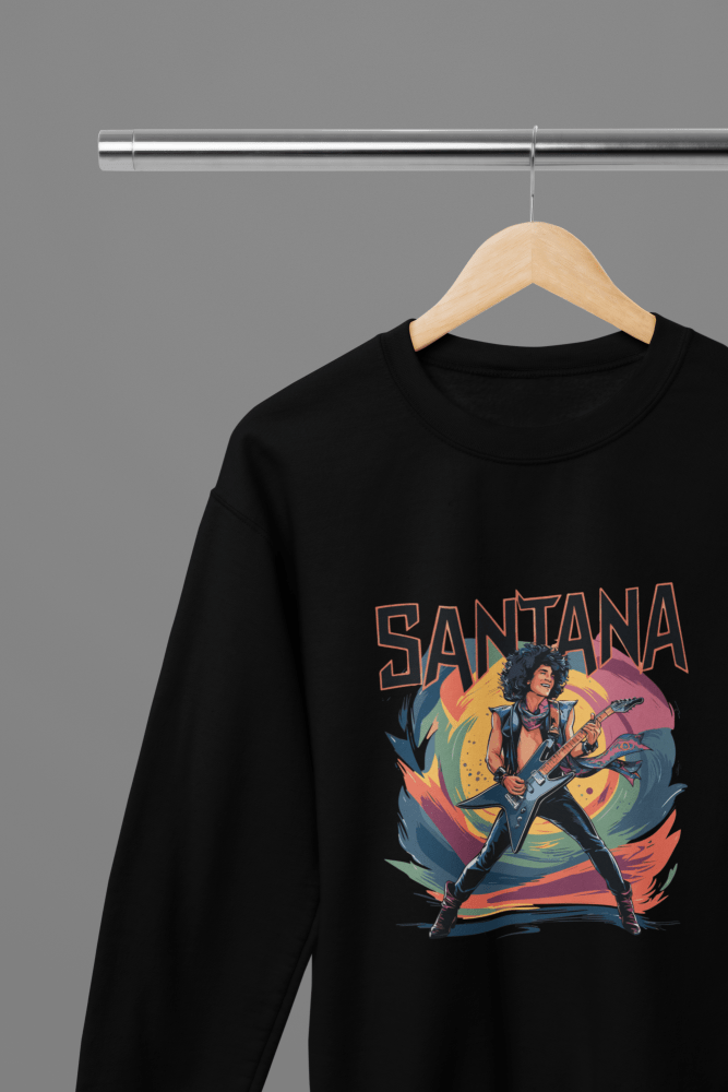 Santana T-Shirt/Sweatshirt - Poster Kingz - S - Design 4 Sweatshirt - Black