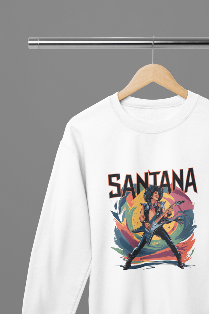 Santana T-Shirt/Sweatshirt - Poster Kingz - S - Design 4 Sweatshirt - White