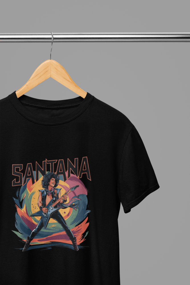 Santana T-Shirt/Sweatshirt - Poster Kingz - S - Design 4 T-Shirt - Black