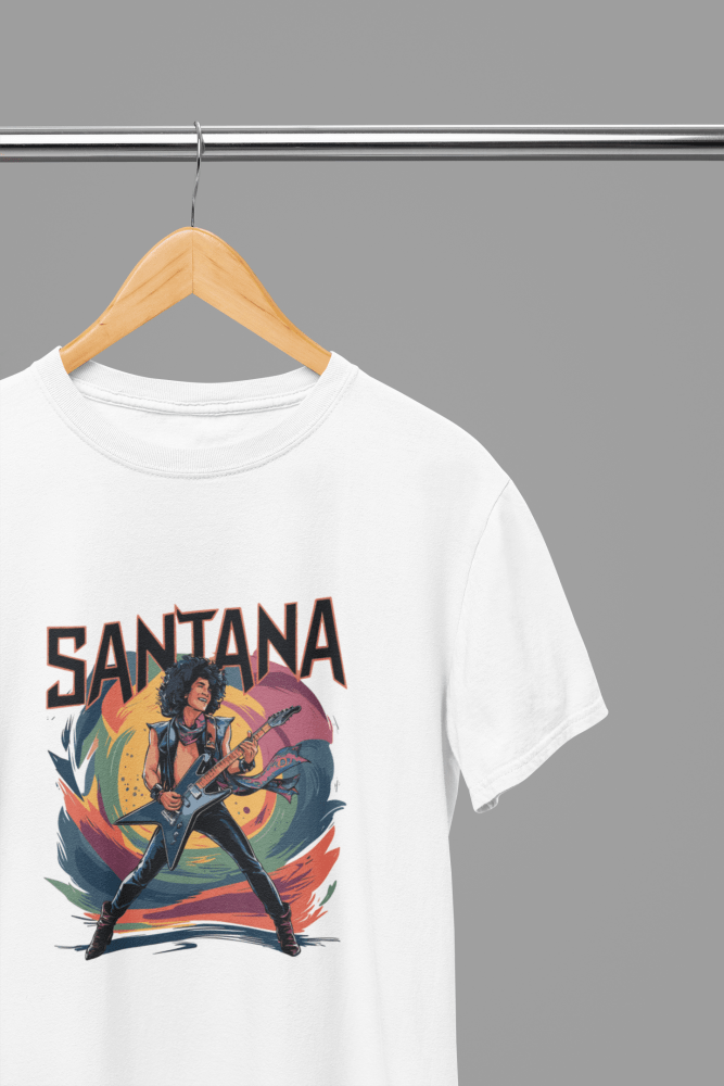 Santana T-Shirt/Sweatshirt - Poster Kingz - S - Design 4 T-Shirt - White