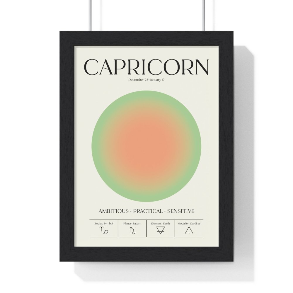 Сapricorn Astrology Chart Poster - Colour Art Print - Poster Kingz