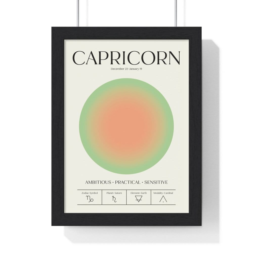 Framed ?apricorn Astrology Chart poster