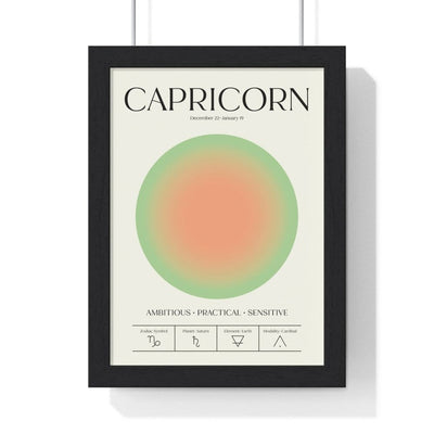 Framed ?apricorn Astrology Chart poster