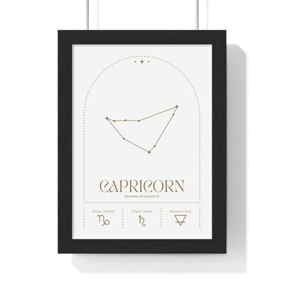 Framed ?apricorn Minimalist Astrology Chart poster
