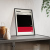Framed Saracens colour swatch print