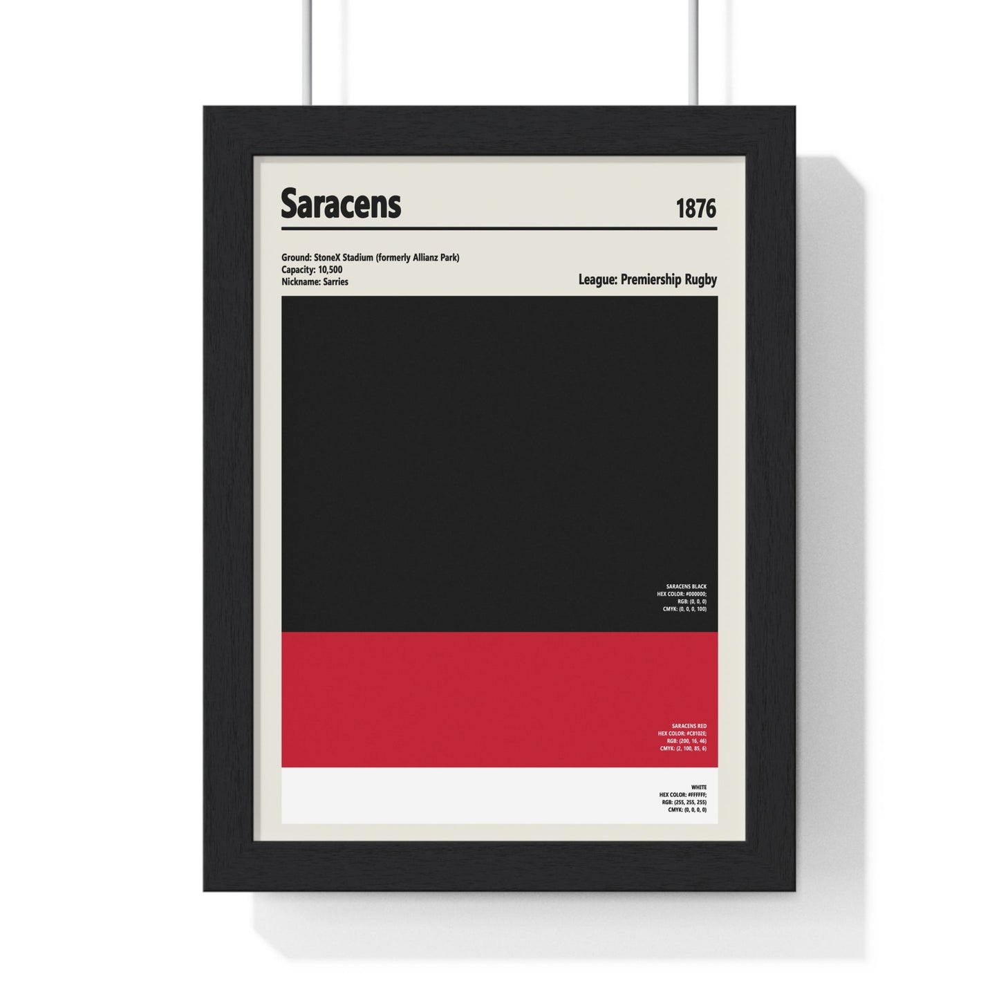 Saracens Colour Swatch Poster
