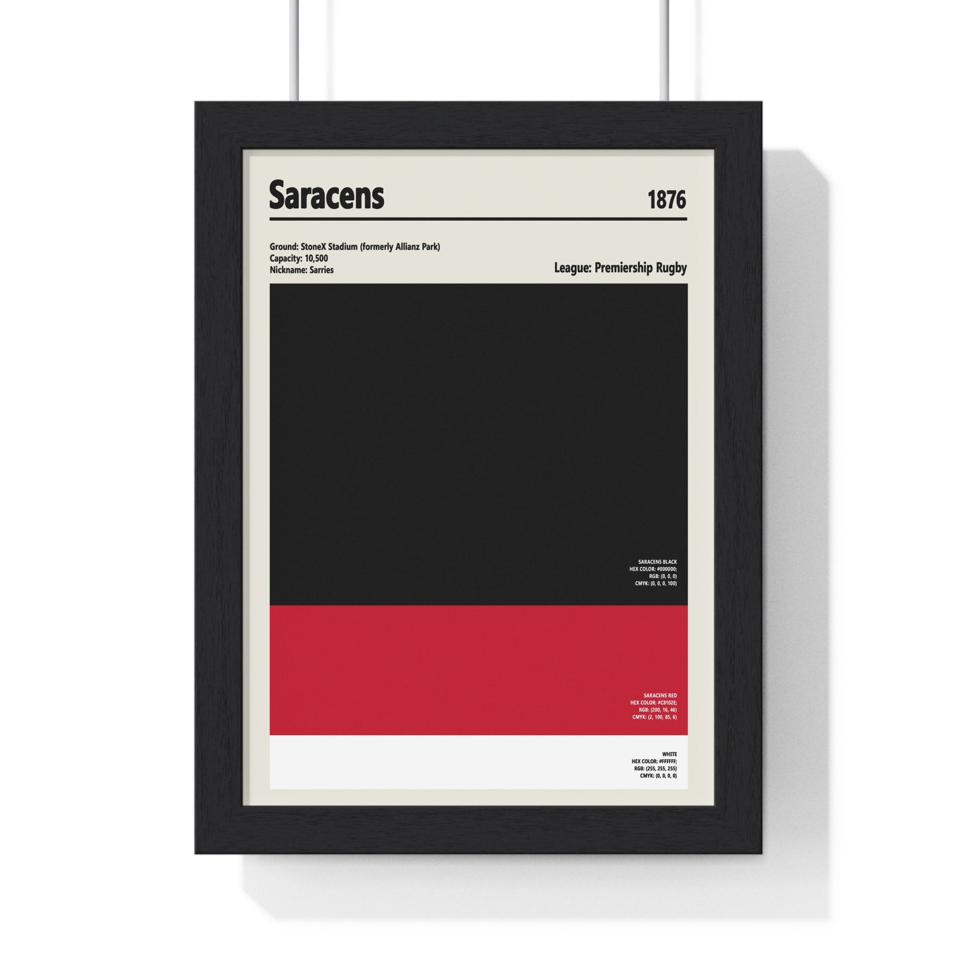 Saracens Colour Swatch Poster