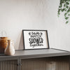 Framed Save Water Shower Together Print Funny Bathroom print