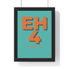 Personalised postcode town typographic poster product mockup 4