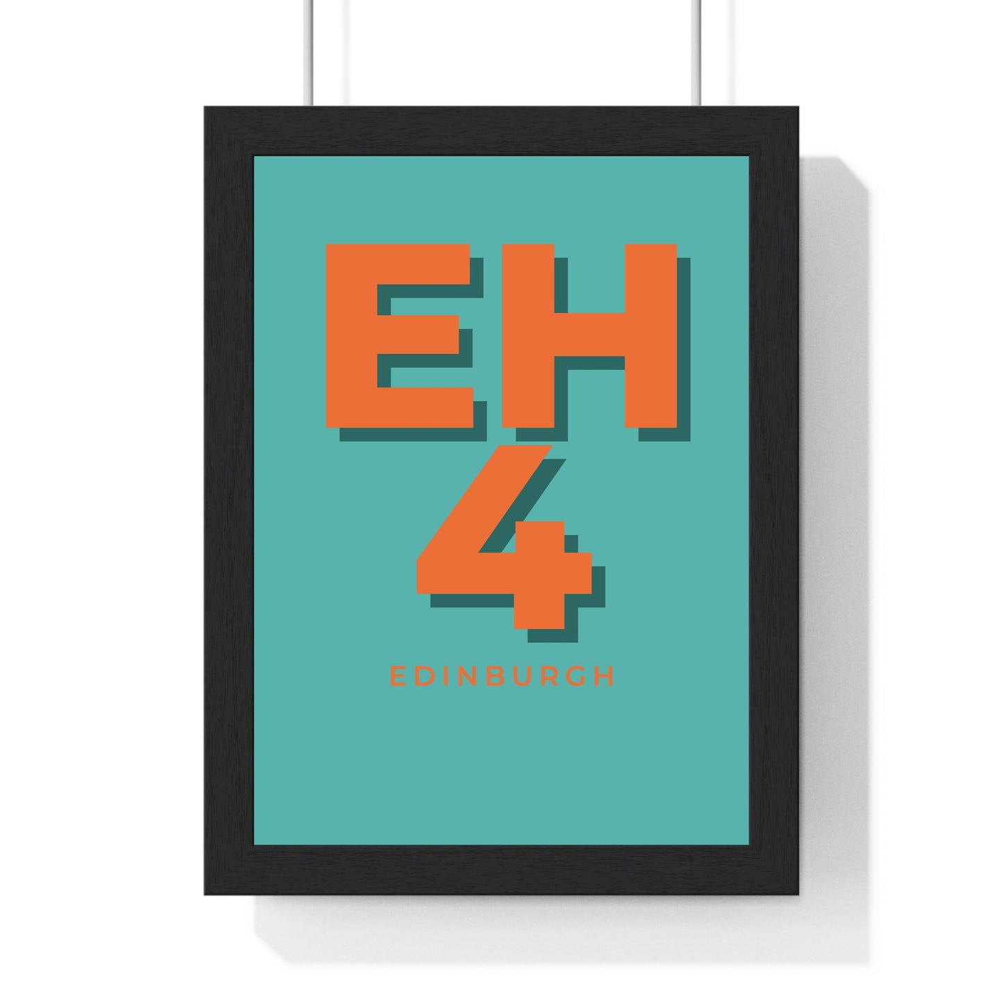 Personalised postcode town typographic poster product mockup 4