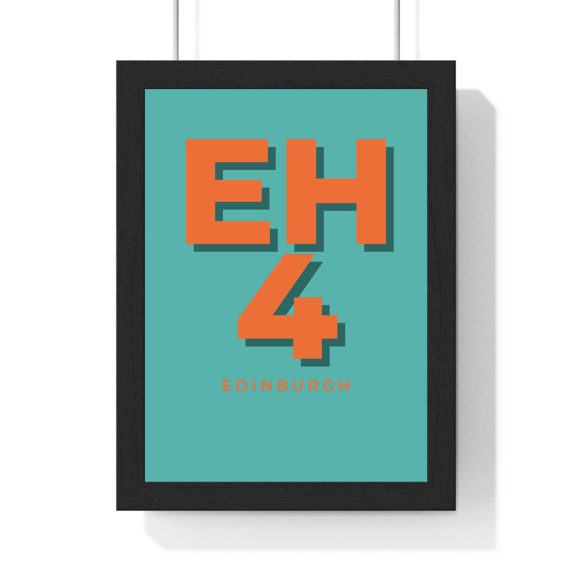 Personalised postcode town typographic poster product mockup 4
