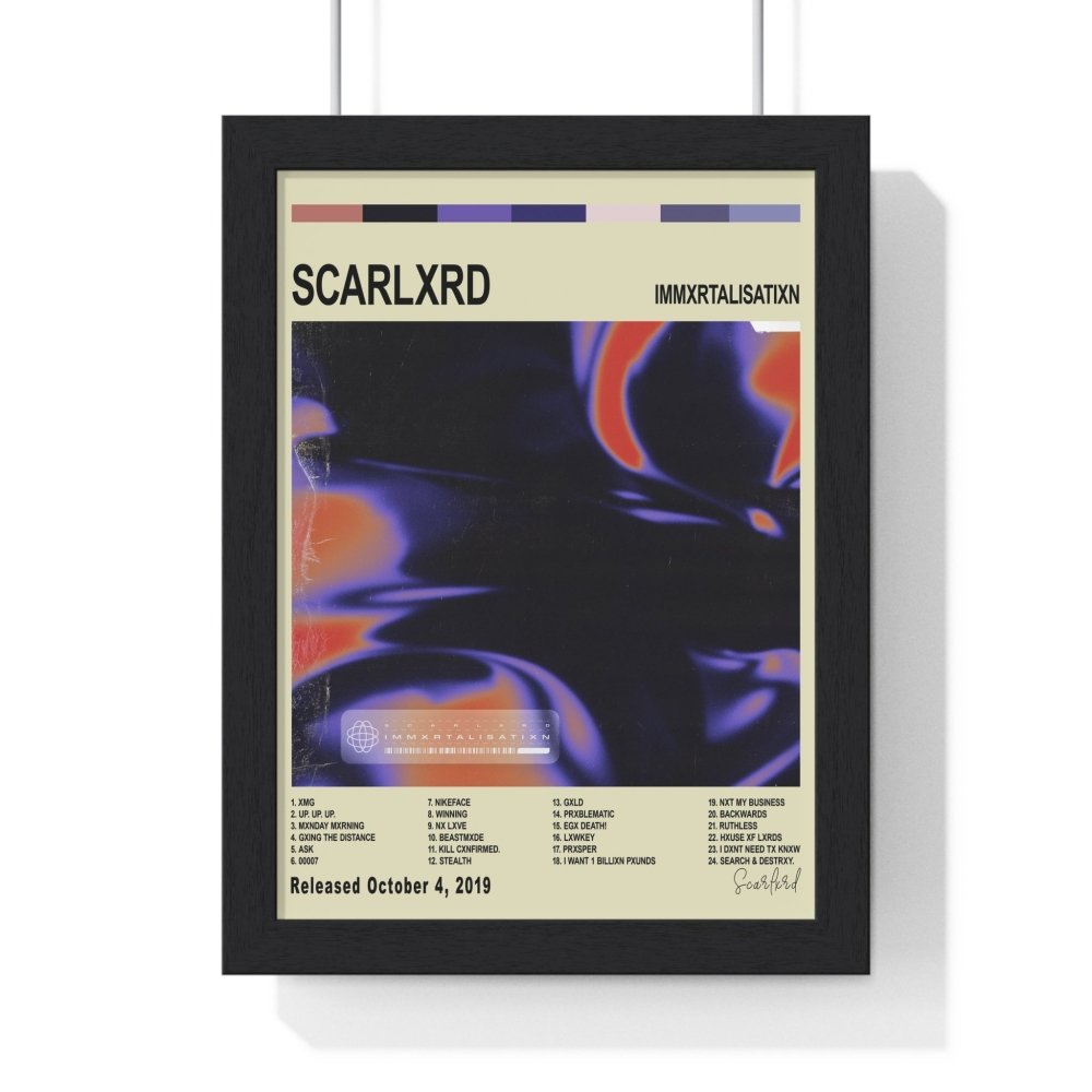 Scarlxrd - IMMXRTALISATIXN Album Cover Poster - Poster Kingz - A5 (unframed) - Vintage - 