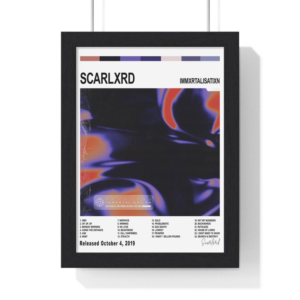 Scarlxrd - IMMXRTALISATIXN Album Cover Poster - Poster Kingz - A5 (unframed) - White - 