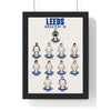 Leeds United Greatest XI print in a black frame