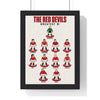 Manchester United Greatest XI print in a black frame