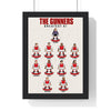 Arsenal Greatest XI print in a black frame
