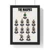 Newcastle United Greatest XI print in a black frame