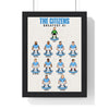 Manchester City Greatest XI print in a black frame