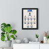Leeds United Greatest XI poster framed on a living room wall