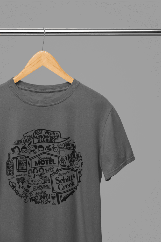 Grey t-shirt with Schitts Creek - TV Show /Sweatshirt