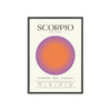 Framed Scorpio Astrology Chart poster close-up