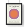 Framed Scorpio Astrology Chart poster